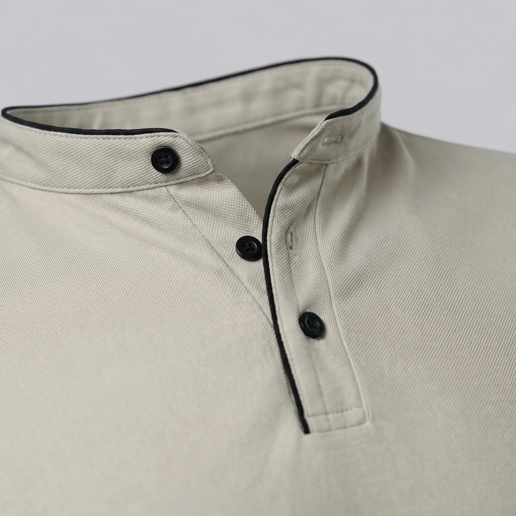 Colaris - Polo Uomo Con Colletto Alla Coreana 