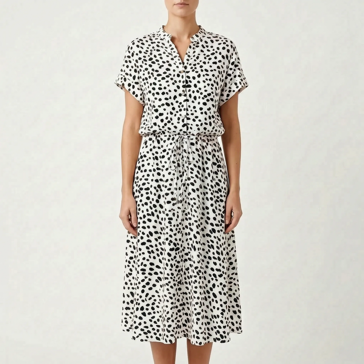 Floralys - Vestito Midi Con Bottoni 