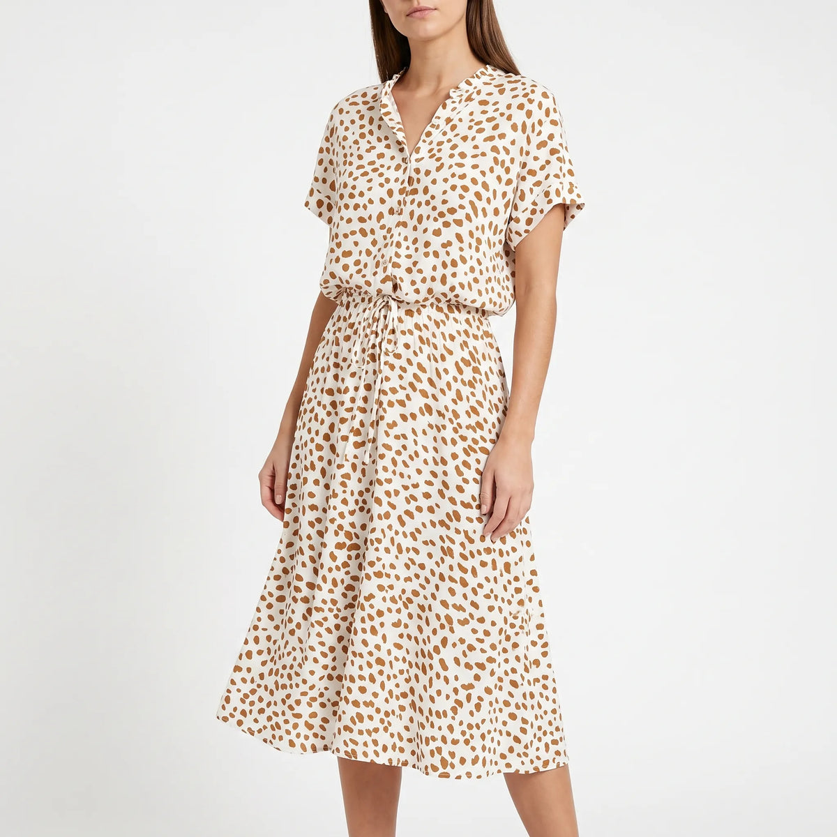 Floralys - Vestito Midi Con Bottoni 
