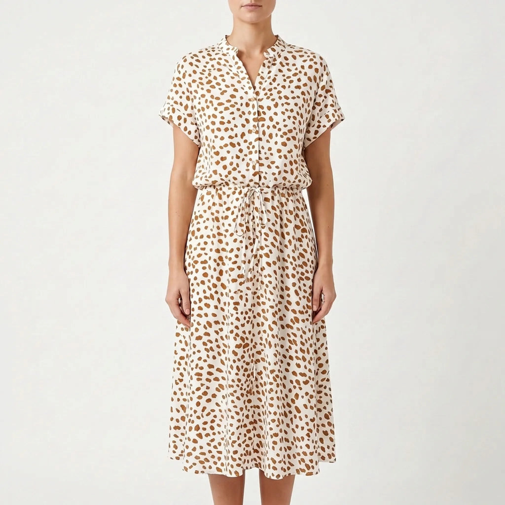 Floralys - Vestito Midi Con Bottoni 