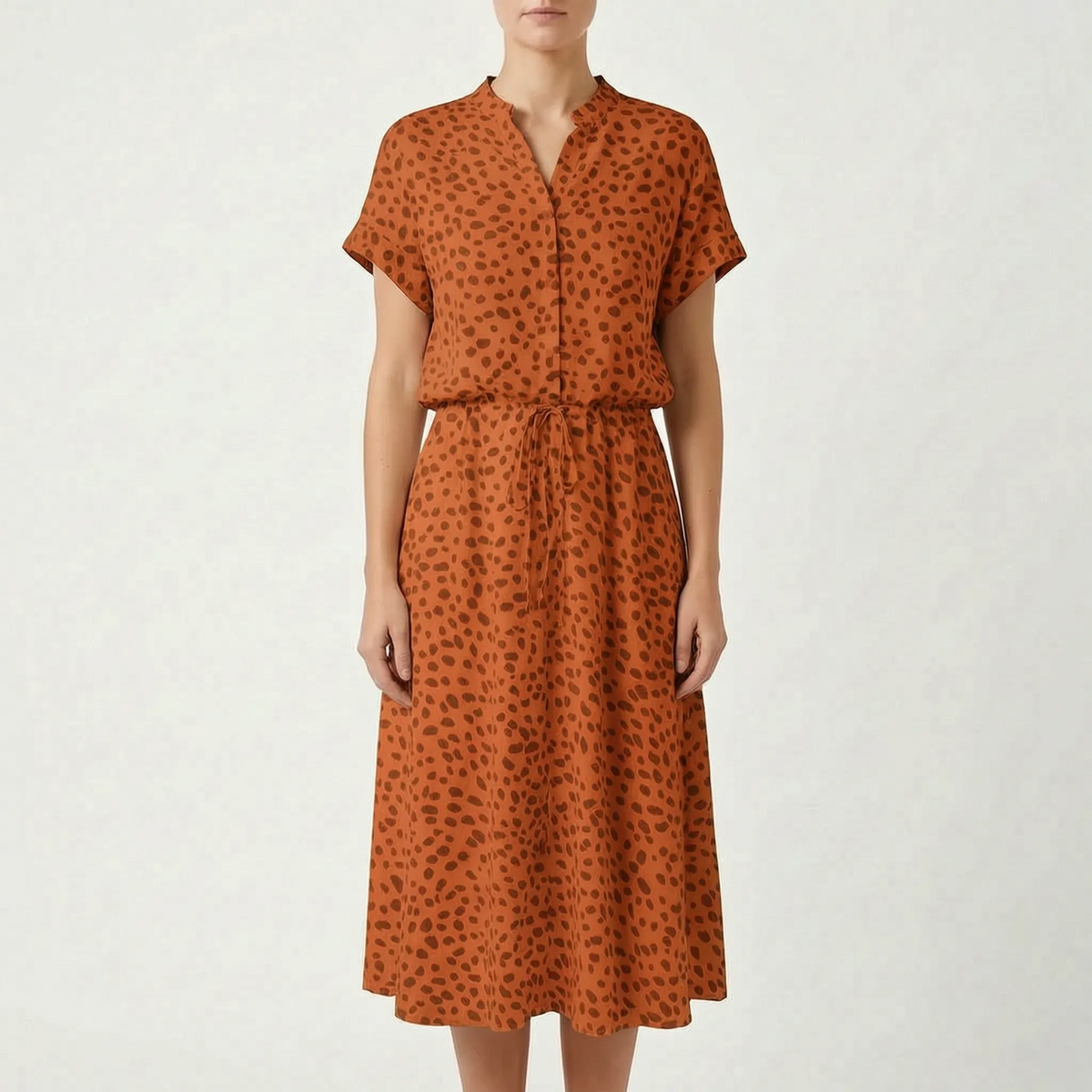 Floralys - Vestito Midi Con Bottoni 