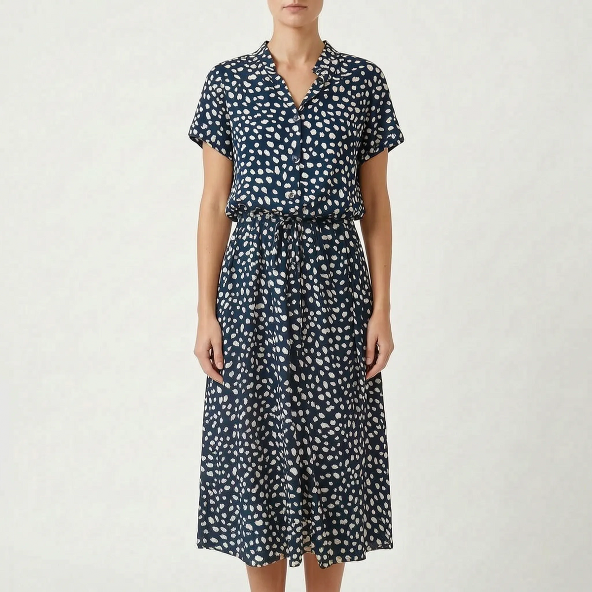 Floralys - Vestito Midi Con Bottoni 