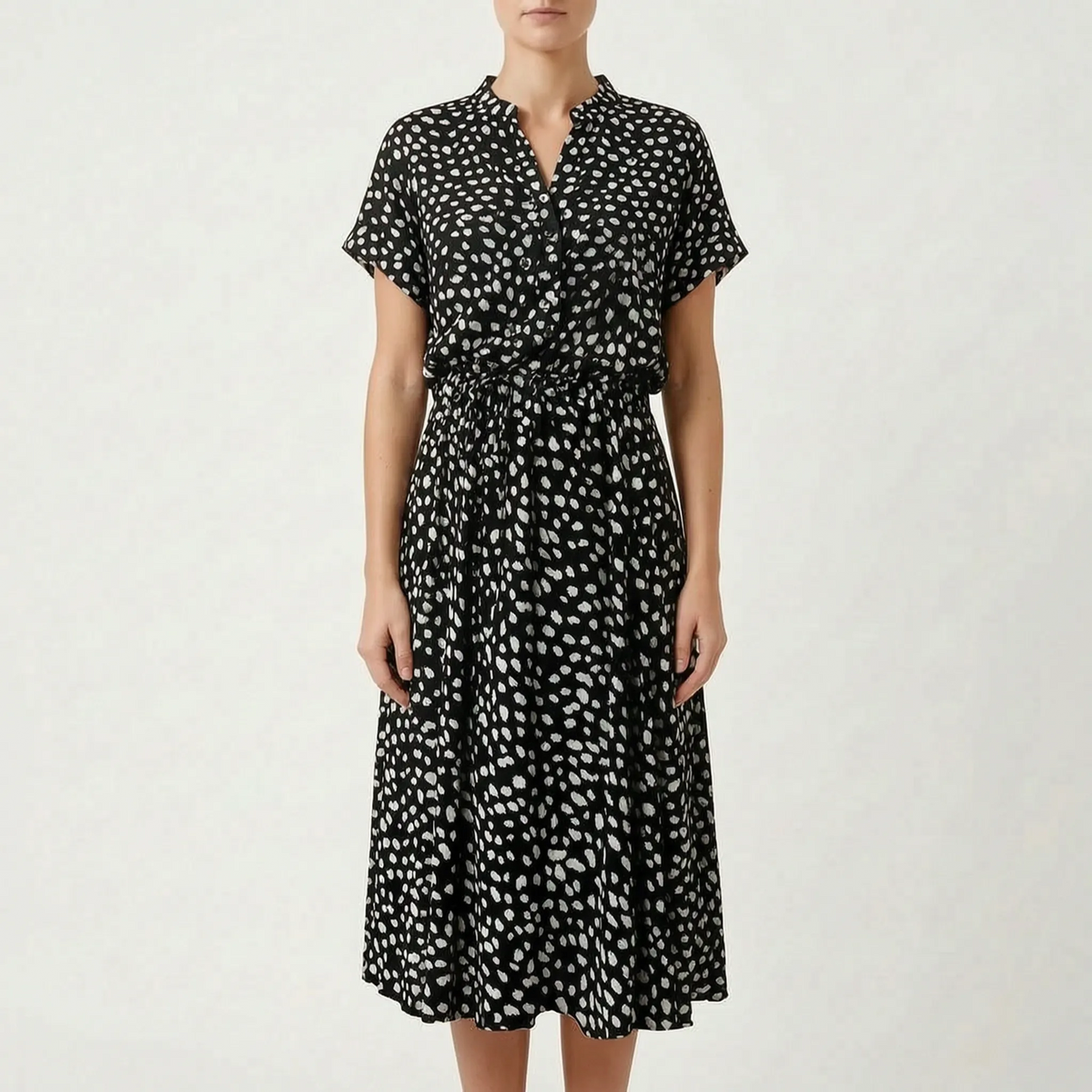 Floralys - Vestito Midi Con Bottoni 