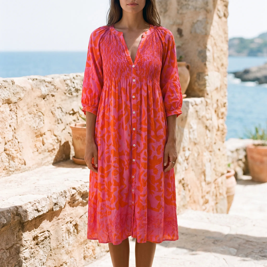 Vivida - Vestito Midi Maniche Lunghe 